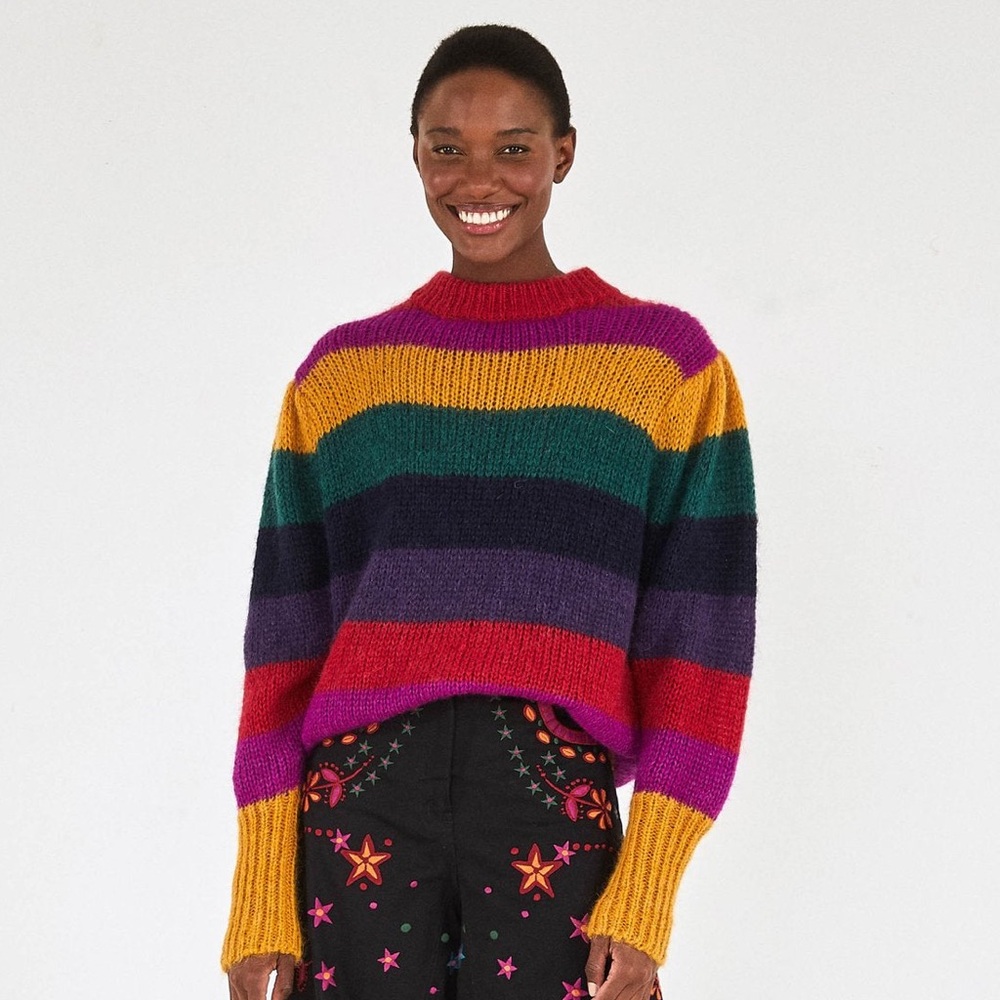 FARM Rio Multicolor Striped Sweater